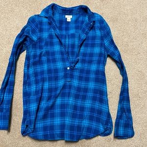 J Crew Quarter Button Up Flannel